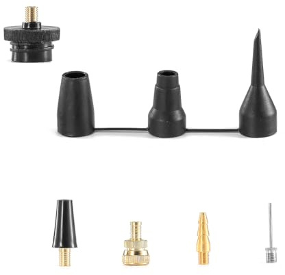 8-teiliges Aufblas-Adapter-Set als Kompressor-Zubehör inklusive Ventiladapter für Fahrradreifen ， Ballnadel und Adapter für Schraubventile.