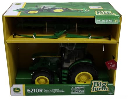 John Deere 1/16 Big Farm 6210R Tractor with 1700 Planter Toy - LP87392