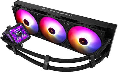 Thermalright-TR FW PRO 360 ARGB - Refrigeratore d'acqua per CPU Black con ventola PWM, 2000 RPM, schermo LCD IPS da 2,73 pollici, risoluzione 320 x 320, per AM5/Intel 1851/1700