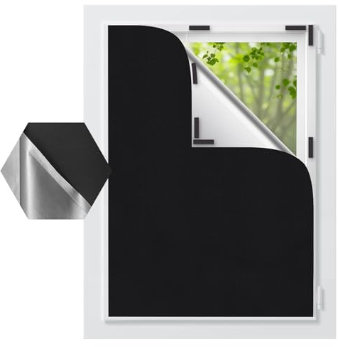 Tenda Oscurante per Lucernario 145 x 100 cm, Tessuto Oxford 420D, 100% Oscurante Tenda Oscurante da Interno, Pellicola Oscurante Portatile Adatto per Camere da Letto e Soggiorni, Cameretta dei Bambini