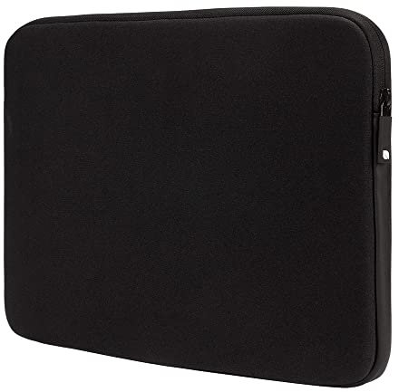 Incase Tasche Classic Sleeve Hülle für Apple MacBook Pro 13,3 (2016-2020) / Air 13,3 (2015-2020) / Pro (Retina) 13,3 - Schwarz [Ariaprene Nylon,3mm Dickes Kunstfell-Interieur, Reißverschluss]