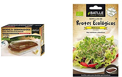 Semillas Ecológicas Bortes - Brotes Kit GERMINADOR - Batlle + Ecológicas Brotes - Brotes ecológicos de Rucula - Batlle