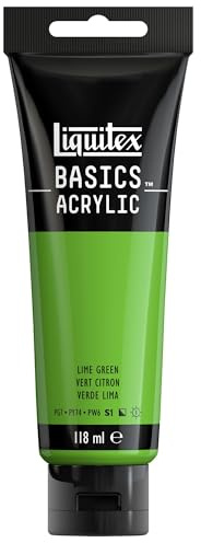 LIQUITEX Basics Acrylic Paint, Lime Green, 118 ml Tube