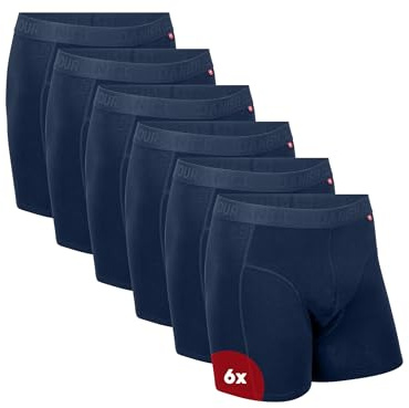 DANISH ENDURANCE Boxer Uomo Cotone Biologico 100%, Mutande Uomo Morbide e Traspiranti, Senza Etichetta, 3 o 6 Paia