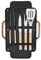 Livoo - Set de 4 accessoires pour barbecue GS162 – 4 accessoires, acier inoxydable, hévéa, pochette en coton