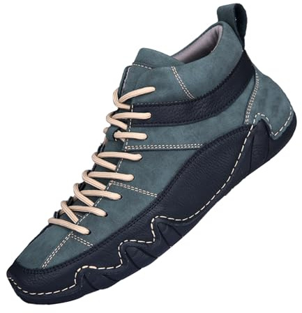 Chaussures pieds nus ultra confortables et antidérapantes pour homme : chaussures de marche d'hiver demi-hautes imperméables chaussures de randonnée à enfiler chaussures d'escalade légères à lacets