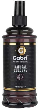 Gabri Professional Natural Cologne S Series 400ml - Eau De Cologne - Refreshing fragrance, Versatile use, Long-lasting, Gentle on the skin (400ml, Sweet Amber, S3)