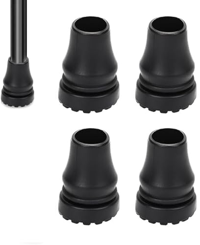 4 st promenadkäpp-kepsar halkfria gummikäppspetsar vandringsstavspets ersättning gummispetsar för 20 mm promenadkäppar kryckor vandring käppar seniortillbehör