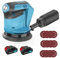 Cordless Random Orbital Sander for Makita 18V 2X 3.0AH Battery,Random Orbital Sander 125mm,with 6-Speed Settings (7000-15000 RPM),for Woodworking and Polishing