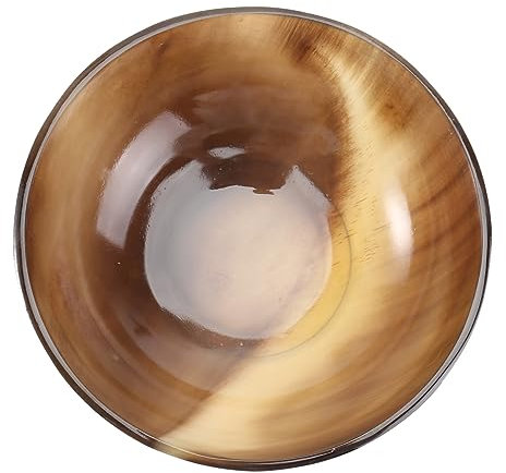 Ipetboom Natural Yak Horn Shaving Bowl Handcrafted Shaving Soap Bowl for Men Preparation Smooth Horn Material