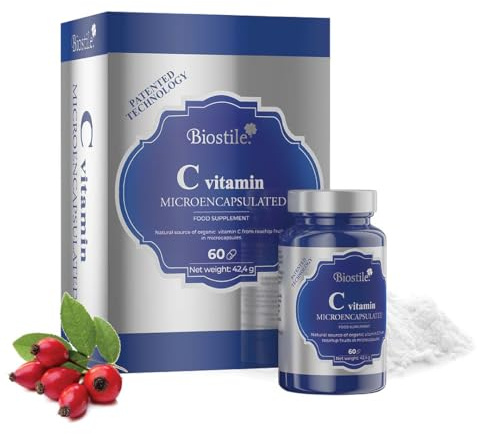 Biostile C Vitamin MICROENCAPSULATED – Vitamin C aus Hagebutten für Energie und Immunität