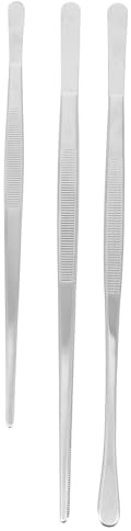 BESPORTBLE 3pcs Food Tweezers Stainless Steel Tongs Pasta Tongs BBQ Supplies Easy to Clean Sturdy and Accurate Grip