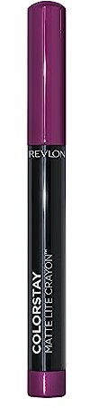 Revlon ColorStay Matte Lite Crayon Pintalabios acabado mate de color itenso a prueba de manchas Gama Rojos y Corales, Tono 012 On Cloud Wine