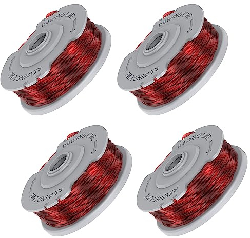 MAOZHOU Strimmer spollinje, 4 st Φ1,5 mm 11 m FLY047 510747890 nylonspole, trimmertråd kompatibel med Flymo kontur Power Plus sladdlös, trådlös kontur XT / 500 XT,Sabre Trim
