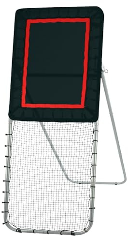 VEVOR Filet de Rebond 92 x 244 cm Rebondisseur de Football Crosse Volley-Ball Trois Réglages d'angle Cible de Base-Ball et Softball Cadre Stable en Acier pour Entraînement Solo Intérieur Extérieur