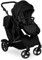 hauck Geschwister Kinderwagen Duett 4 - Buggy für 2 Kinder inkl. Beindecke und Regenverdeck, Sportsitz zur Babywanne umbaubar, bis 36 kg - Schwarz
