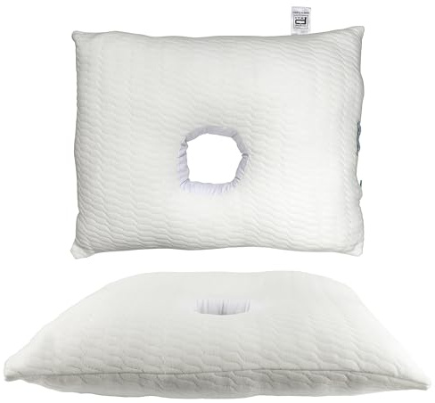 The Original P.W.A.H Pillow with a Hole for Ear Pain, UK Made, Side Sleepers, CNH and Chondrodermatitis, Pressure Relief for Sore Ears