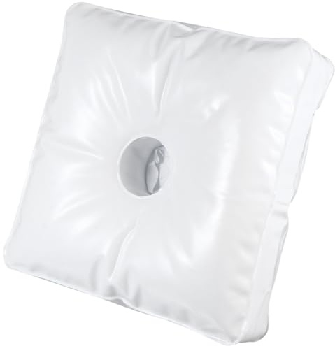 ifundom Base de Parasol Extérieur Renforcée Anti-Vent Réservoir d'eau Injection PVC Blanc Poids Stable pour Fixation Parasol Plage et Jardin