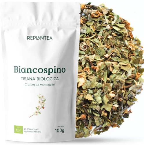 REPLANTEA Infuso di Biancospino Biologico 100g | Miscela di Foglie e Fiori | Tisana Rilassante per il Benessere e la Calma | Crataegus Monogyna Sfuso