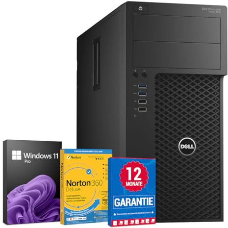 Dell Precision 3620 PC Computer Intel Core i7-6700K@ bis zu 4,2 GHz 32 GB 512 GB SSD mit Windows 11 Pro & GRATIS Bluetooth, WLAN & Antiviren-Software inkl. 12 Monate Garantie (Generalüberholt)