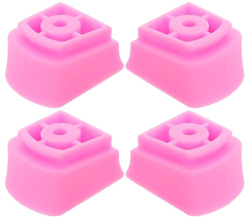 SHINEOFI 4 Pièces Bloc de Frein Caoutchouc pour Rollers Patins à roulettes Remplacement Rapide sans Outil Accessoire de Sécurité Rose pour Garçon Fille et Adultes