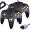 miadore 2 Pack N64 Controller, klassischer kabelgebundener Game Controller für Nintendo N64 Console (Schwarz)