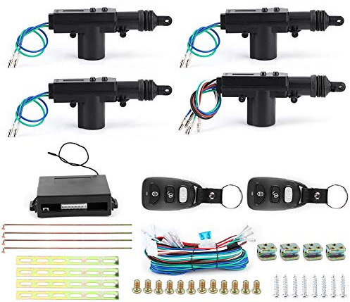 Auto-Zentralschloss, Universal-Zentraltür-Aktor-Fernbedienungs-Konvertierungs-Kit für schlüsselloses 4-Türer-Fahrzeug-Zugangssystem 433,92 MHz Verriegelungssatz