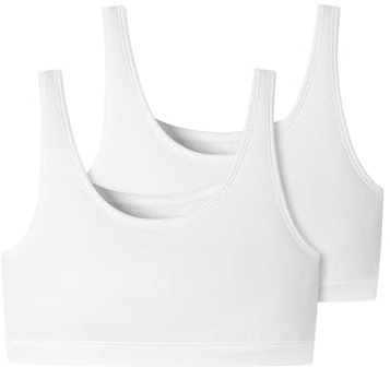 Schiesser Damen 2pack Bustier, Weiß, 40 EU