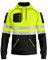 mymixtrendz Mens Hi Vis High Visibility Work Wear Safety Hoodie Reflective Tape Multi Zipper Pockets Pullover Hooded Sweatshirt Top, Yellow Black