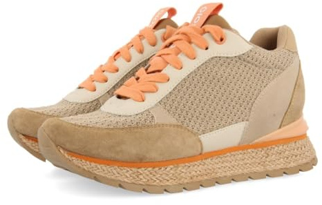 Sneakers Beige Estilo MEDITERRÁNEO con CUÑA Interna para Mujer KAJAN