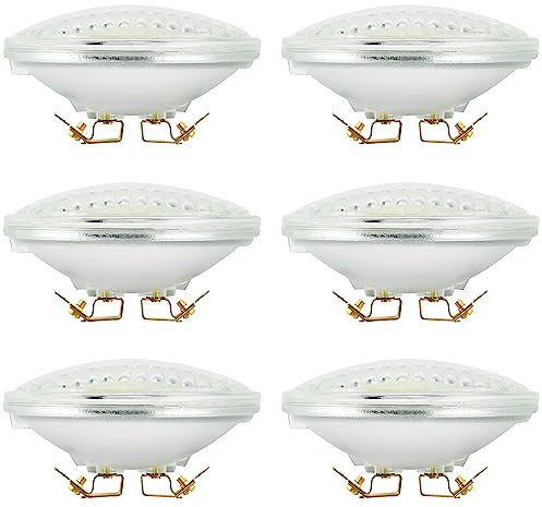 TPMAFF 6 Bombillas LED PAR36 para Paisaje, 12 W (Equivalente a halógeno de 100 W), luz de inundación LED para jardín Exterior, AC/DC 12 V bajo Voltaje, AR111 G53 Base, Bombilla iluminación de Piscina