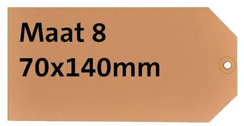 Label karton nr8 200gr 70x140mm chamois 1000stuks