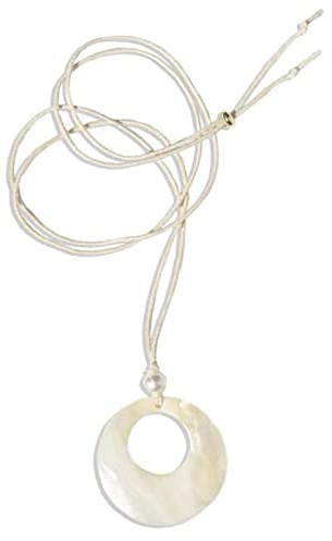 QIXIAMO Hollow Round Natural Pendant Necklace Unique Clavicle Chain Party Favor Charm Choker Ornament