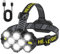 Enkifun Linterna Frontal LED Recargable, 10 LED con 22000 Lumenes Súper Brillantes 10 Modos IPX4 Impermeable Frontal LED Recargable Alta Potencia Pesca Running