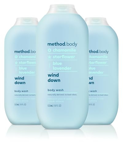 Method Body Wash, Wind Down, 18oz (Pack of 3)