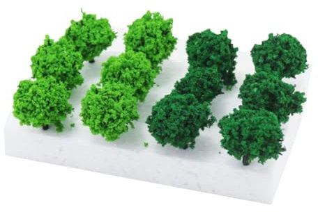 Angoily Mini Touffe De Buisson Boîte Décor De Paysage De Simulation De Végétation pour Maquettes Et Dioramas Miniature De Buissons Couleur De Base