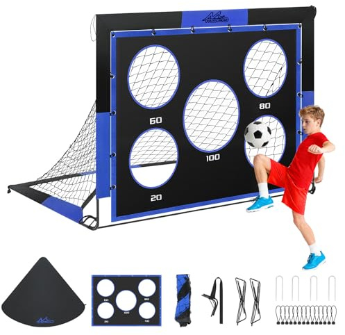 MoKo Portería de Fútbol para Jardín Plegable 2 en 1 de 4 x 3 Pies