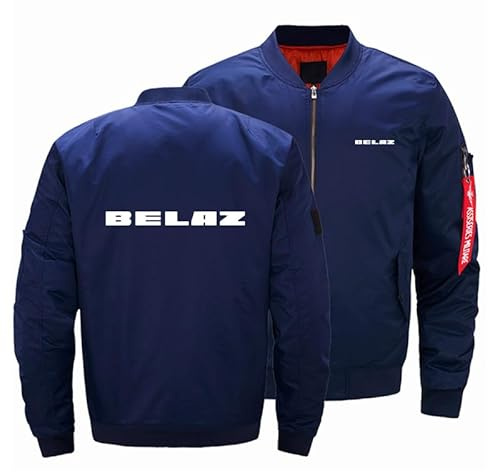 WDOZHGF Baseballjacka för män med ståkrage klassisk pilotstil Belaz långärmade sportkläder, Färg: blå, 4XL