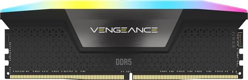 CORSAIR Vengeance RGB DDR5 RAM 8GB (1x8GB) hasta 5200MHz CL40-40-40-77 1.25V Intel XMP 3.0 Memoria de Ordenador de Sobremesa – Negro (CMH8GX5M1B5200C40)