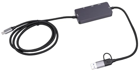 Eminchu Carte de Vidéo, Interface Multimédia HD 4K 60 Hz, Carte d'enregistrement Externe, Périphérique d'enregistrement 'entrée de Type C avec Ports USB A et C, Idéal pour Le Streaming, la