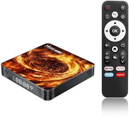 Android 14.0 TV Box 4K@60FPS Android Box 4G RAM 32G ROM RK3528 HD 8K UHD Smart TV Box Multimediale in Streaming Player 2,4 GHz 5,0GHz Doppio WiFi6 HDR10 BT5 10/100M LAN Enternet Telecomando Bluetooth