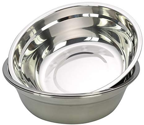 Bringer Set of 4 Metal Salad Bowl, Stainless Steel Kitchen Serving Mixing Bowl