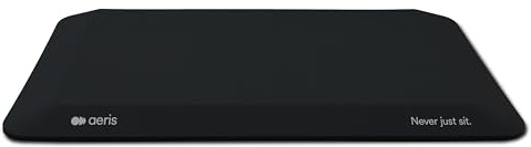 aeris Muvmat 2-Zonen Anti Ermüdungsmatte – Ergonomische Stehmatte mit hochwertigem Integralschaum – 91,5 x 48 x 3 cm Arbeitsmatte Bezug Pure Plack