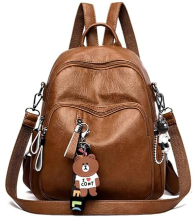 AINUOEY Donna Borse a Zaino Borsa a Zainetto Elegante Tracolla Zaini Firmate Marca Zainetti Antifurto PU pelle 76656 1 pz Marrone