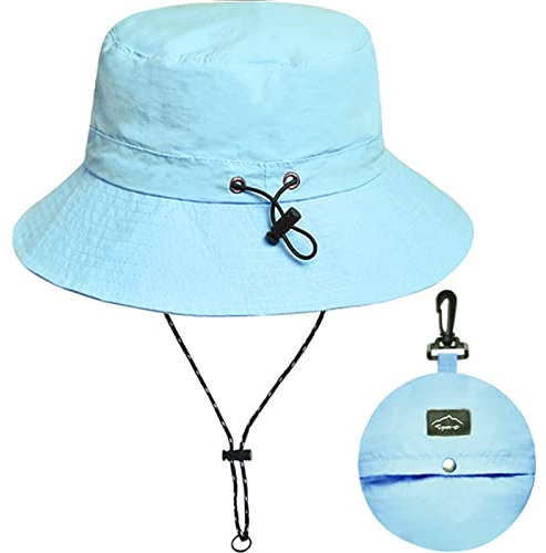 Malaxlx Blau Fischerhut Sonnenhut für Damen Herren Wasserdicht Bucket Hat Anglerhut Regenhut Sommerhut UV Schutz Strandhut Verstellbare Safari Boonie Hut