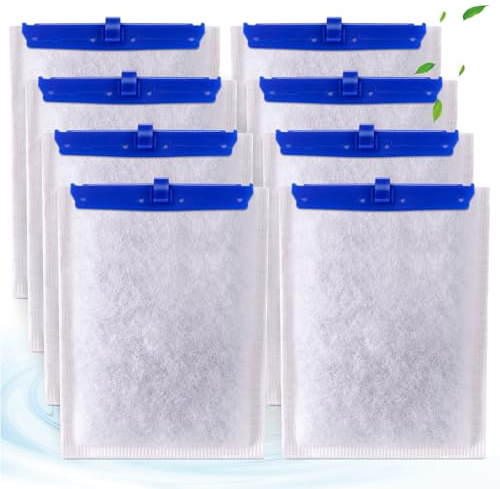 xbbwmrs 8-Pack Large Replacement Filter Cartridges Compatible with Tetra Whisper Bio-Bag Filters Large Aquarium Filter Cartridges for Whisper 20i/40i IQ20/30/45/60 PF20/30/40/60 Power Filters
