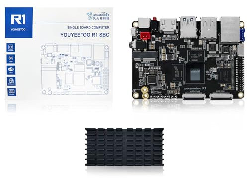 youyeetoo R1 Single Board Computer -Basic Rockchip RK3588S -8K Display -Unterstützung HDMI 2.1, SATA 3.0, PCIe 2.0 SSD, USB Host x5, NFC -AIoT/NAS -Android 13/Debian (8GB + 64GB,V3.0)