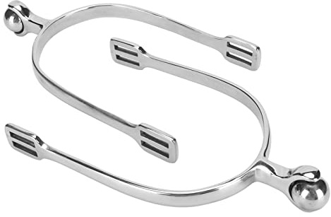 flexman 2Pcs Adult Cowboy Spurs, Stainless Steel English Horse Spurs with Roller Ball for Equestrian Boots Rider Horsemanship Lovers, Unisex Equestrian Gear Accessories
