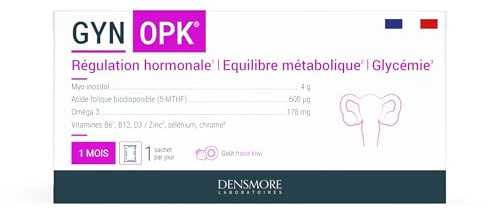Densmore - GYN'OPK - Régulation hormonale et Glycémie - SOPK - Omega 3, Myo inositol, Acide folique, Zinc et Chrome - Complément alimentaire - 30 sachets - 1 mois
