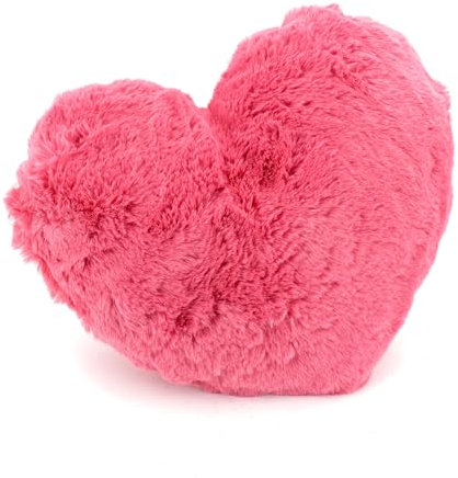 heimtexland Fell Dekokissen Plüsch Herz Kuschelkissen XL Flanell Kissen 30x40 Herzkissen Geschenk Typ901 rosa